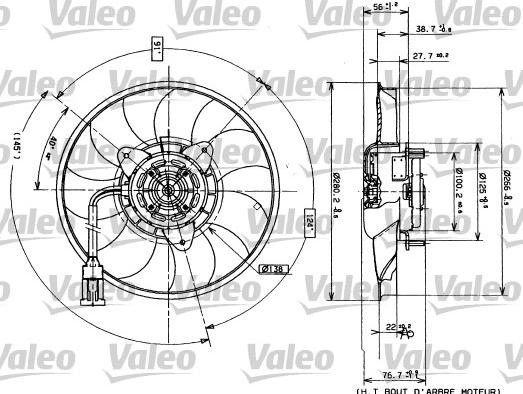 Valeo 698423 - Вентилятор, охолодження двигуна avtolavka.club