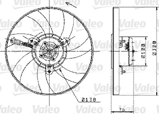Valeo 698358 - Вентилятор, охолодження двигуна avtolavka.club