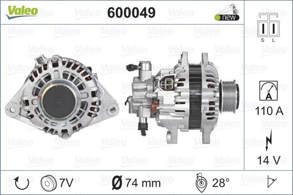 Valeo 600049 - Генератор avtolavka.club