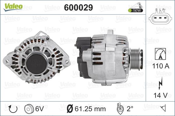 Valeo 600029 - Генератор avtolavka.club