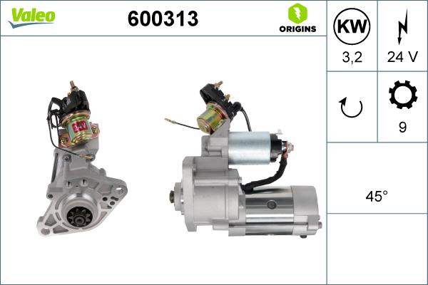 Valeo 600313 - Стартер avtolavka.club