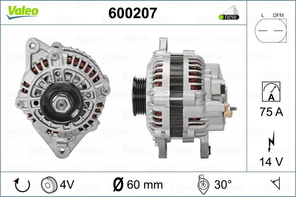 Valeo 600207 - Генератор avtolavka.club