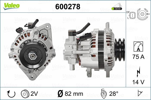 Valeo 600278 - Генератор avtolavka.club