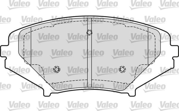 Valeo 601651 - Гальмівні колодки, дискові гальма avtolavka.club