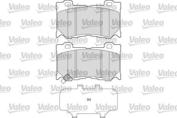 Valeo 601663 - Гальмівні колодки, дискові гальма avtolavka.club