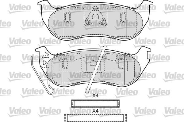 Valeo 601683 - Гальмівні колодки, дискові гальма avtolavka.club