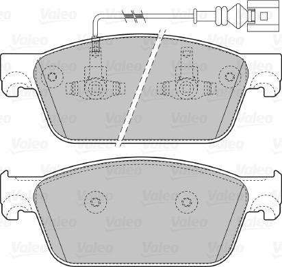 Valeo 601124 - Гальмівні колодки, дискові гальма avtolavka.club