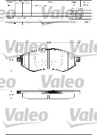 Valeo 601305 - Гальмівні колодки, дискові гальма avtolavka.club