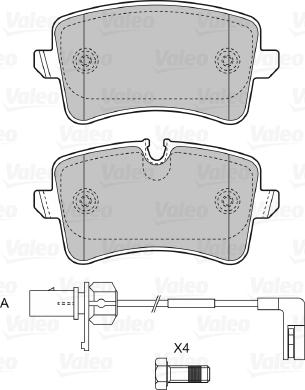 Valeo 601325 - Гальмівні колодки, дискові гальма avtolavka.club