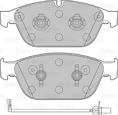 Valeo 601282 - Гальмівні колодки, дискові гальма avtolavka.club