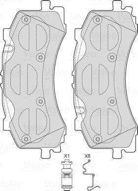 Valeo 601754 - Гальмівні колодки, дискові гальма avtolavka.club