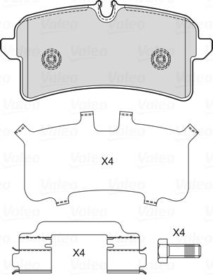 Valeo 601753 - Гальмівні колодки, дискові гальма avtolavka.club