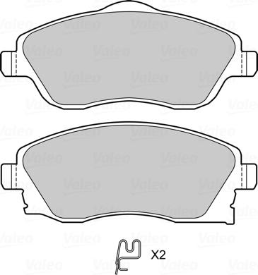 Valeo 601704 - Гальмівні колодки, дискові гальма avtolavka.club