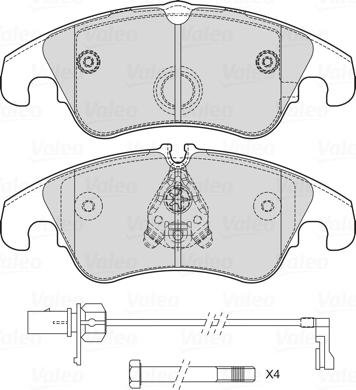 Valeo 601714 - Гальмівні колодки, дискові гальма avtolavka.club