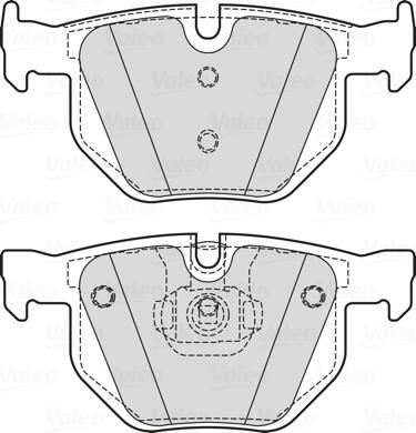 Valeo 601725 - Гальмівні колодки, дискові гальма avtolavka.club