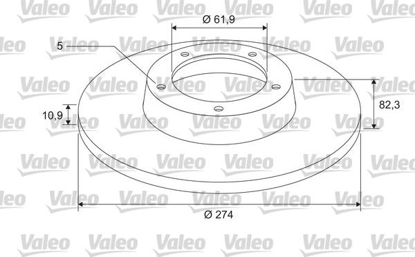 Valeo 675402 - Гальмівний диск avtolavka.club