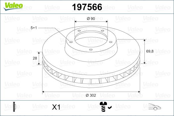 Valeo 197566 - Гальмівний диск avtolavka.club