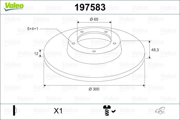 Valeo 197583 - Гальмівний диск avtolavka.club