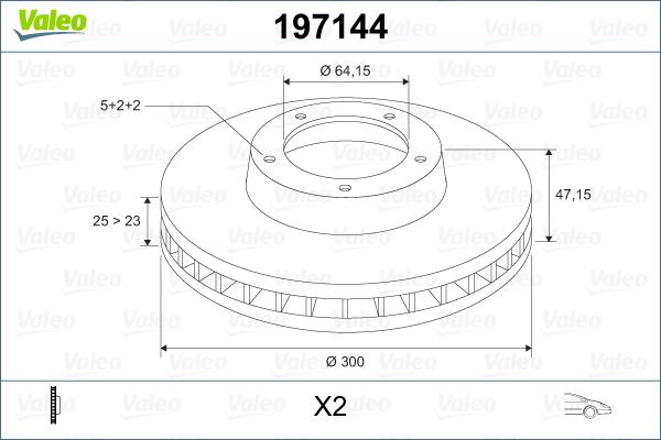 Valeo 197144 - Гальмівний диск avtolavka.club