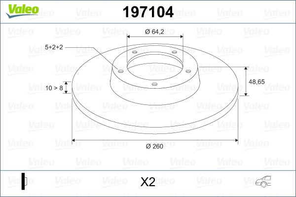 Valeo 197104 - Гальмівний диск avtolavka.club