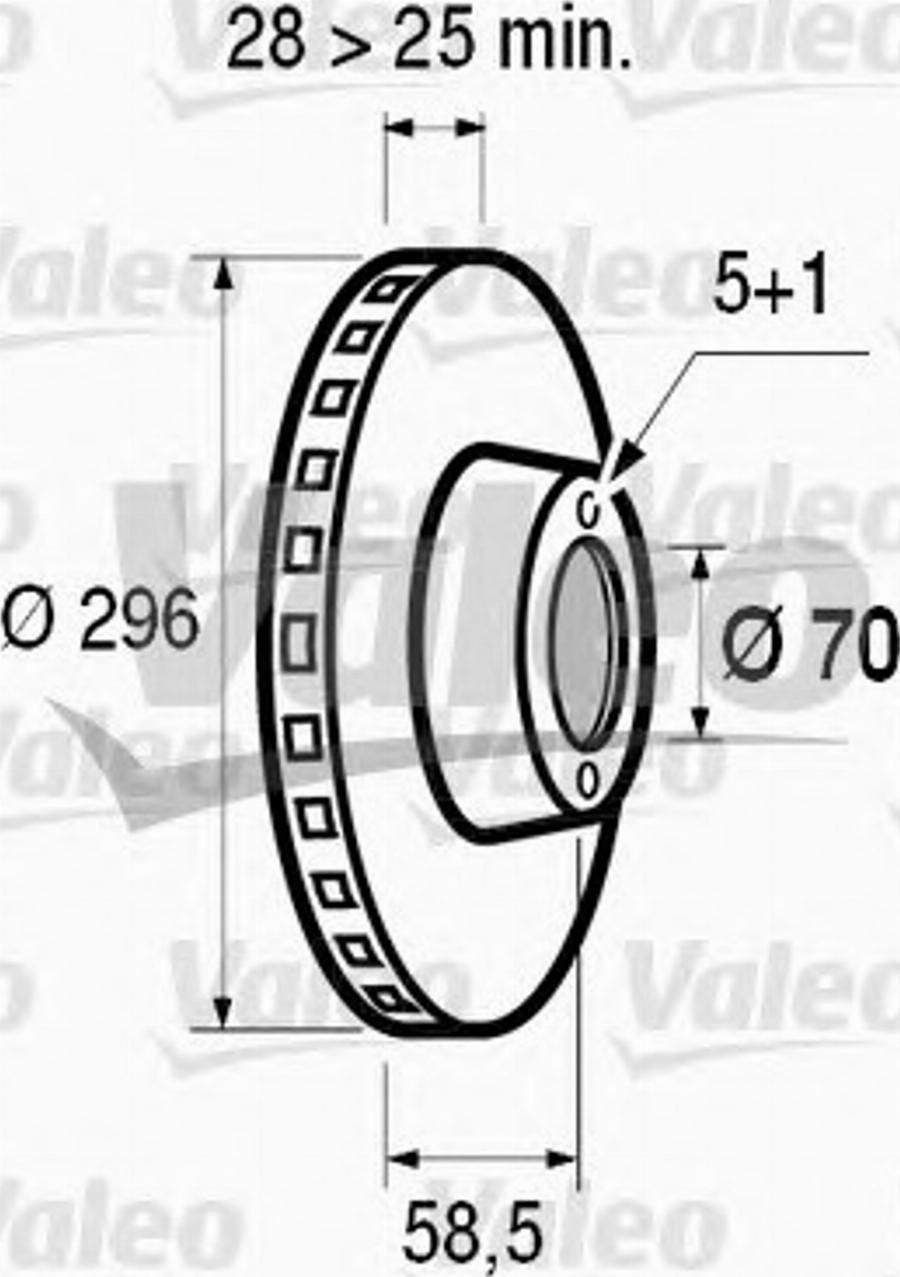 Valeo 186491 - Гальмівний диск avtolavka.club