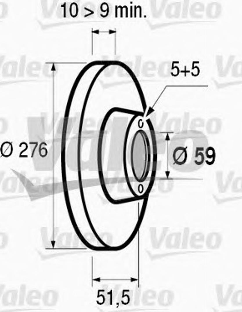 Valeo 186444 - Гальмівний диск avtolavka.club