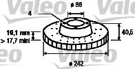 Valeo 186441 - Гальмівний диск avtolavka.club