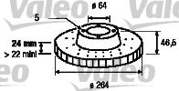 Valeo 186455 - Гальмівний диск avtolavka.club