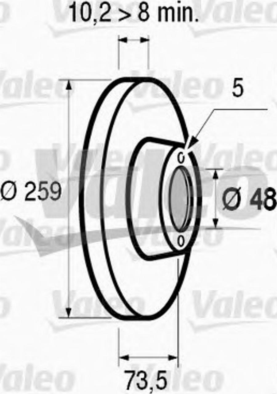 Valeo 186456 - Гальмівний диск avtolavka.club