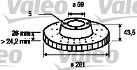 Valeo 186405 - Гальмівний диск avtolavka.club