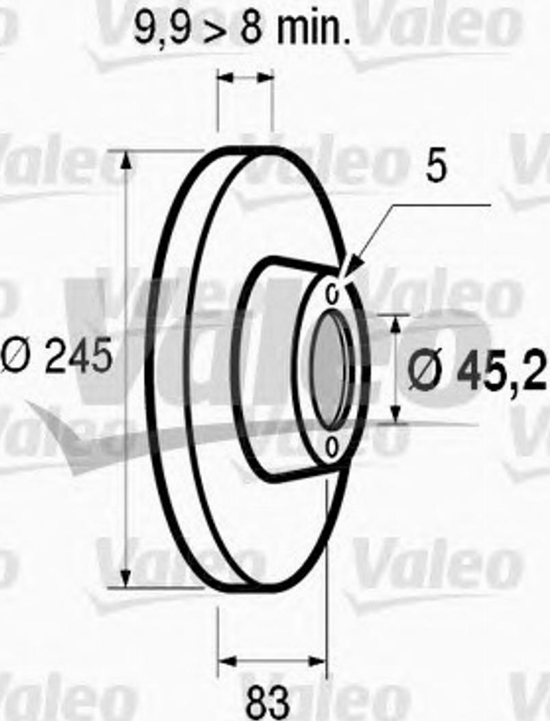 Valeo 186 410 - Гальмівний диск avtolavka.club