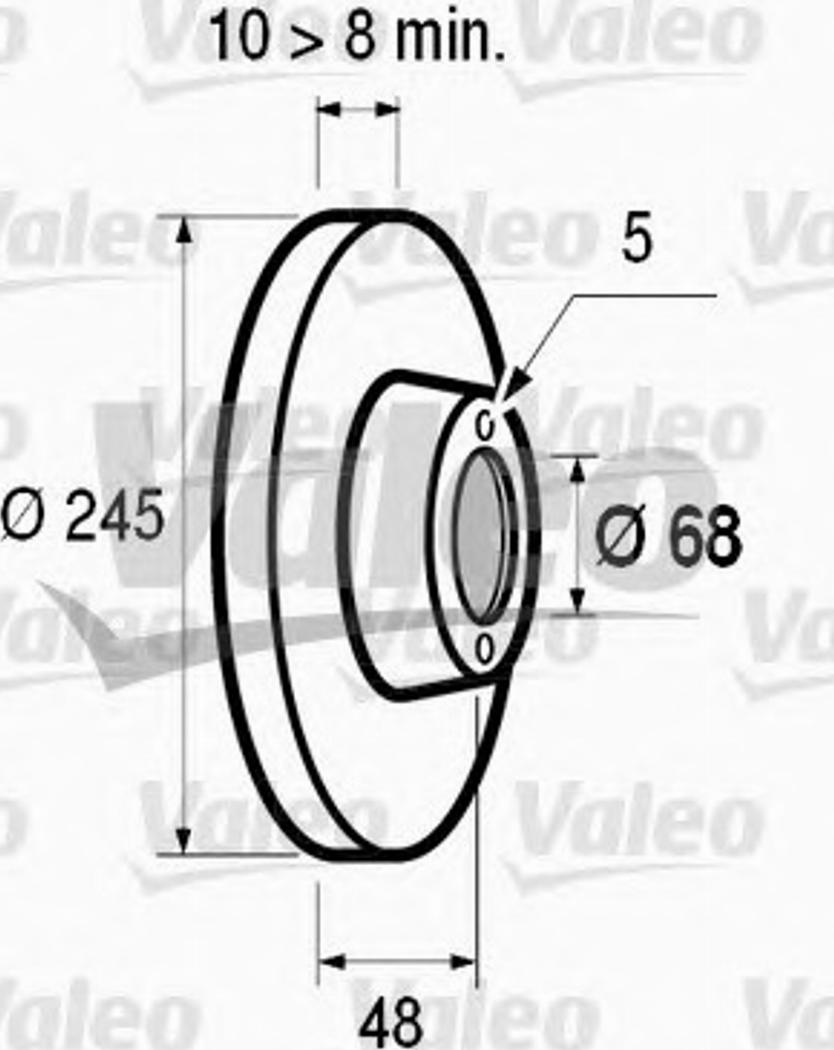 Valeo 186 411 - Гальмівний диск avtolavka.club