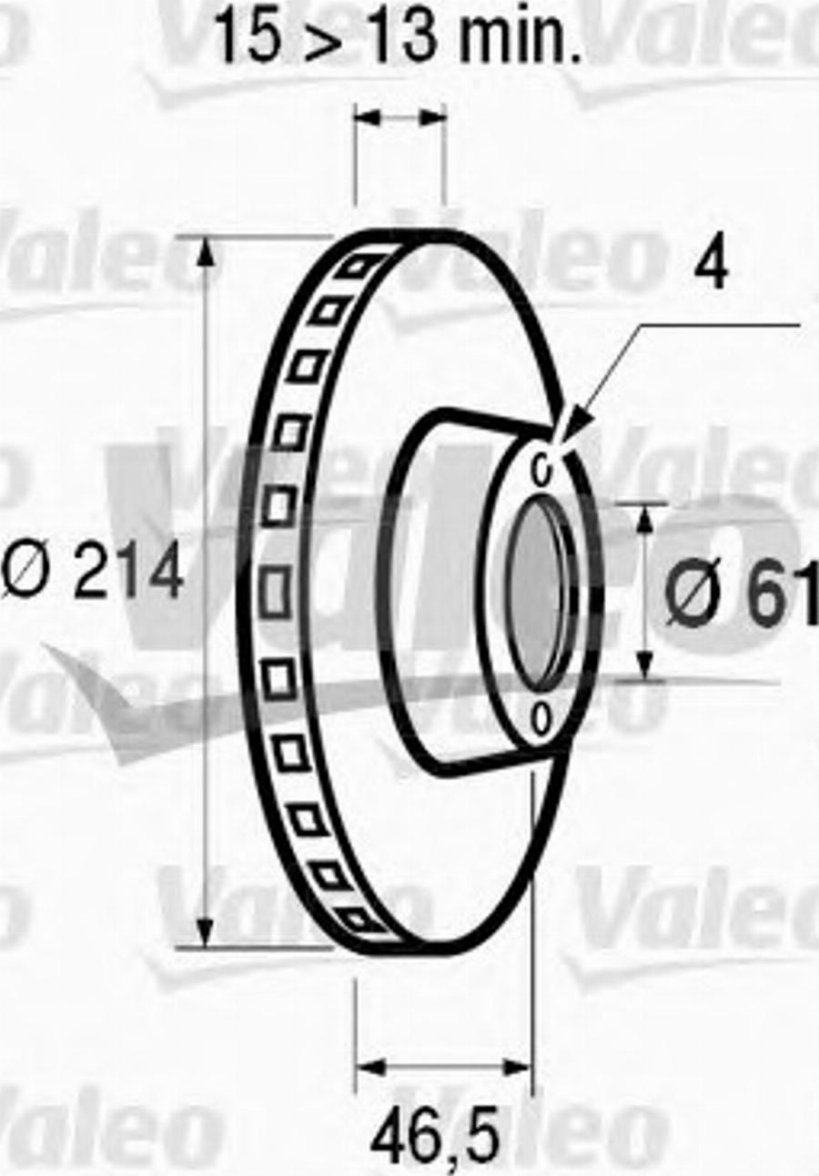 Valeo 186486 - Гальмівний диск avtolavka.club