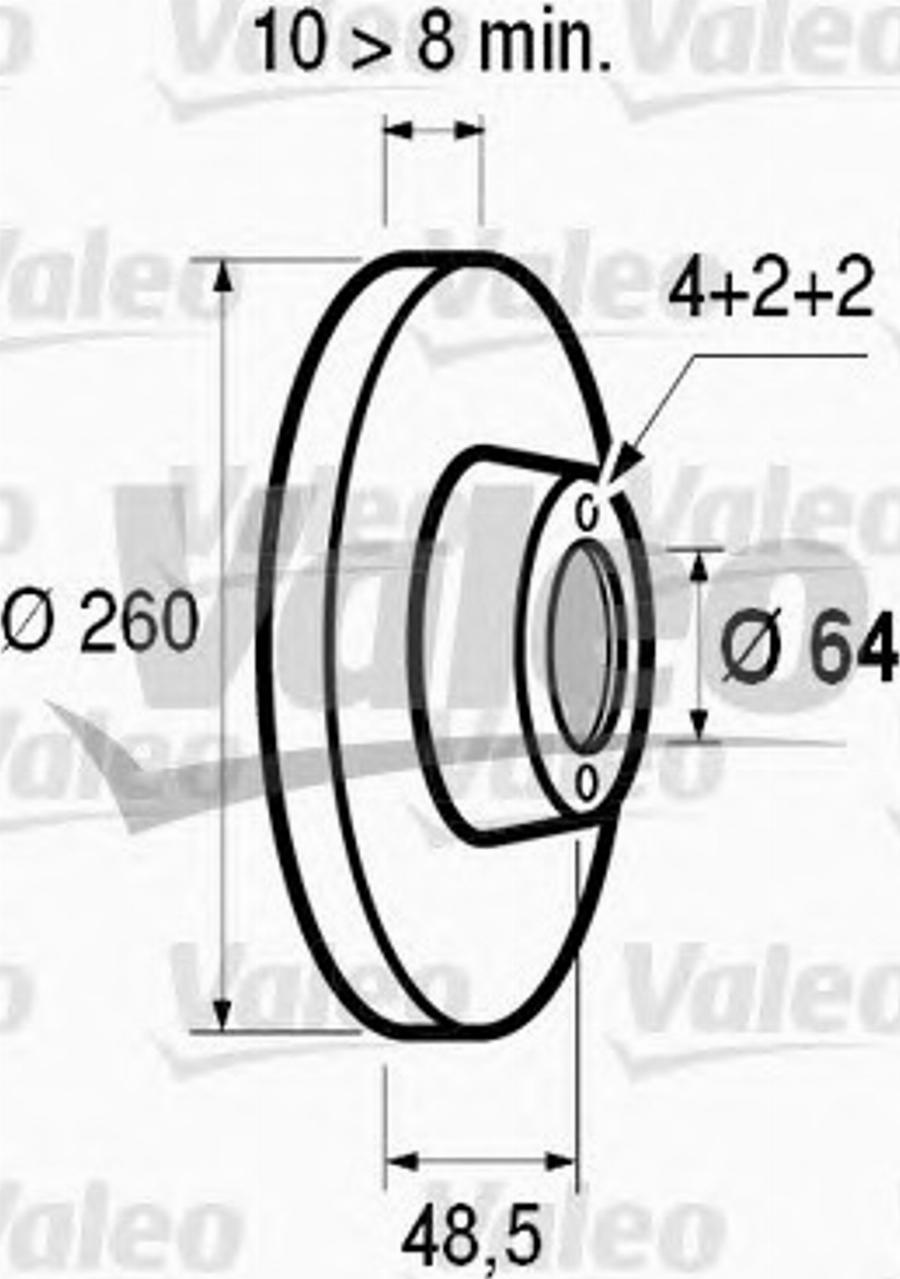 Valeo 186437 - Гальмівний диск avtolavka.club