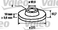 Valeo 186428 - Гальмівний диск avtolavka.club