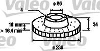 Valeo 186476 - Гальмівний диск avtolavka.club