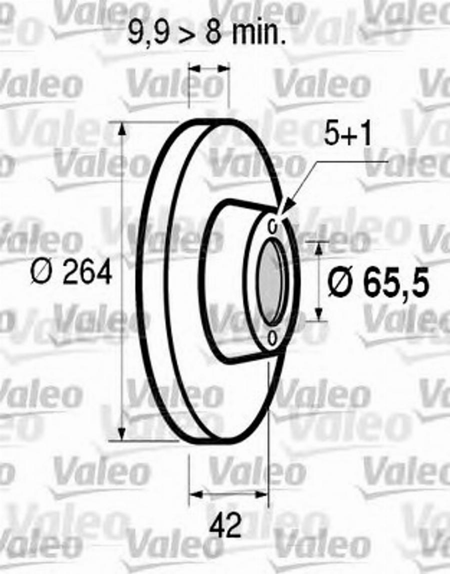 Valeo 186 595 - Гальмівний диск avtolavka.club