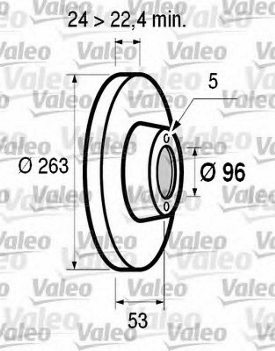 Valeo 186540 - Гальмівний диск avtolavka.club