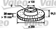 Valeo 186547 - Гальмівний диск avtolavka.club