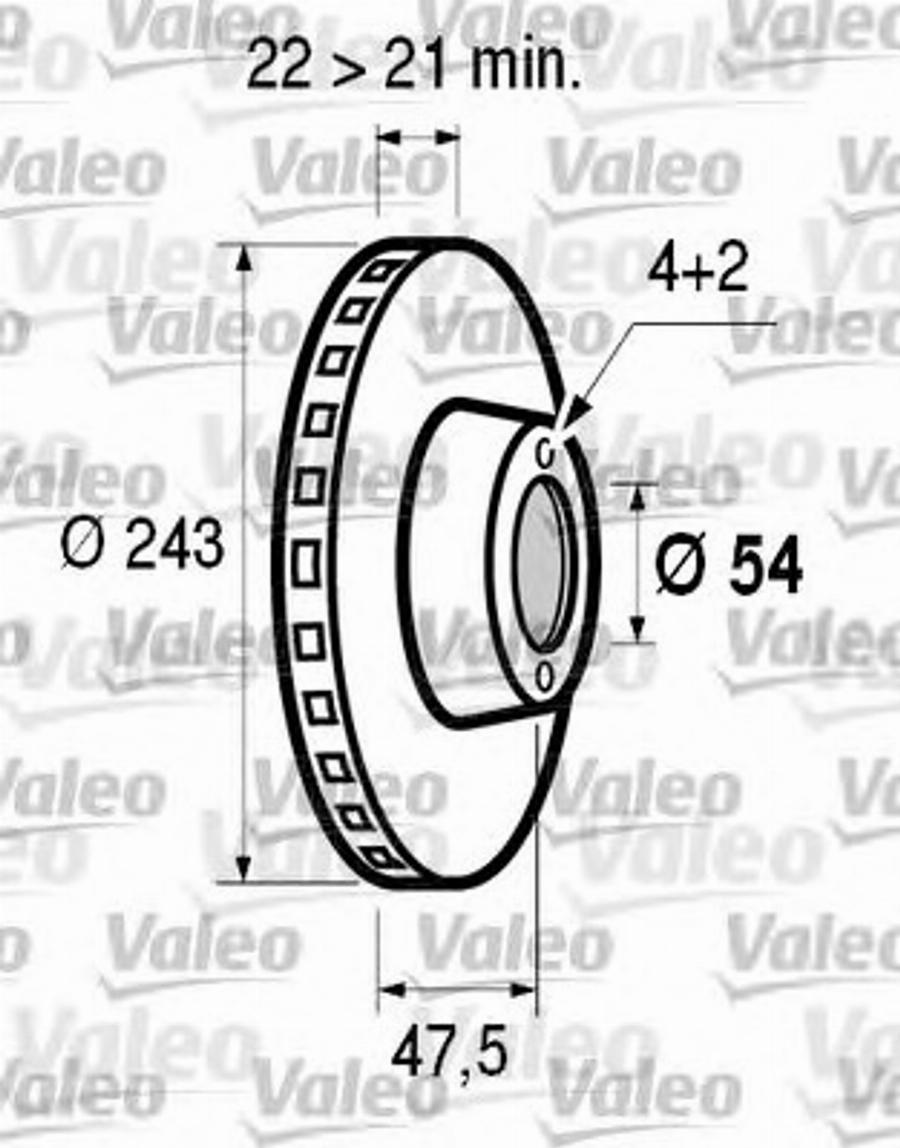 Valeo 186506 - Гальмівний диск avtolavka.club