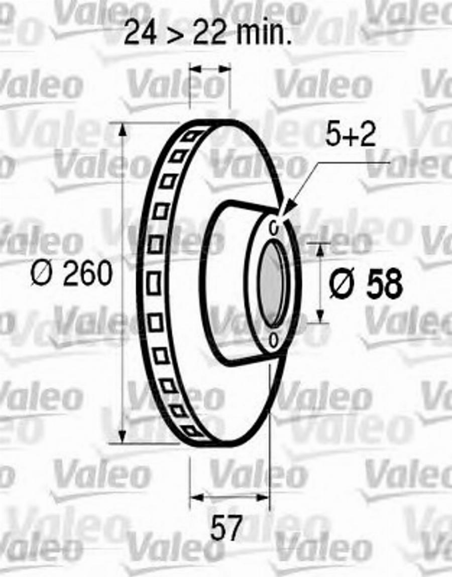 Valeo 186502 - Гальмівний диск avtolavka.club