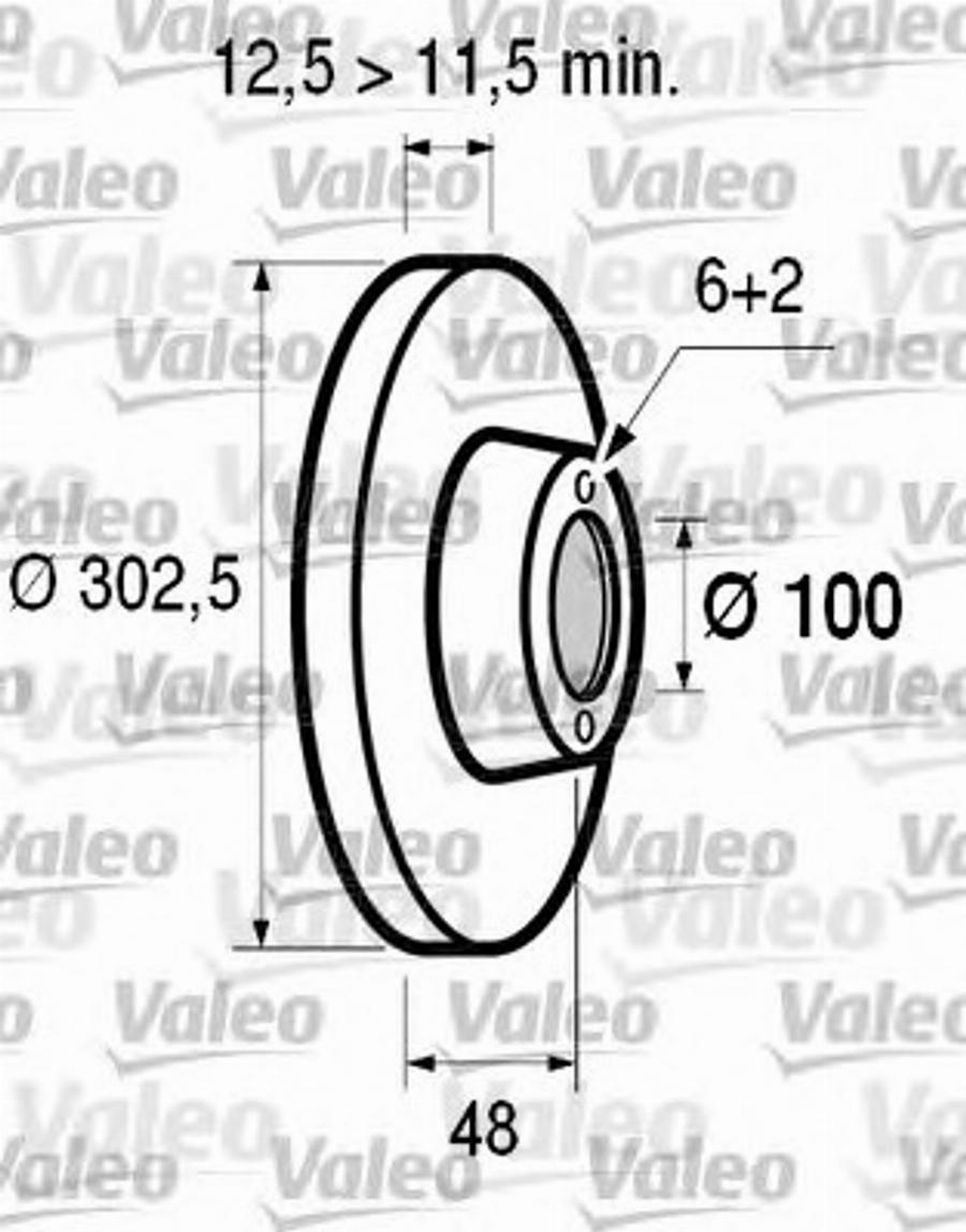 Valeo 186507 - Гальмівний диск avtolavka.club