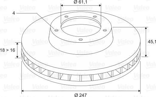 Valeo 186577 - Гальмівний диск avtolavka.club