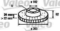 Valeo 186612 - Гальмівний диск avtolavka.club