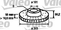 Valeo 186685 - Гальмівний диск avtolavka.club