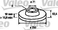 Valeo 186621 - Гальмівний диск avtolavka.club