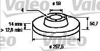 Valeo 186147 - Гальмівний диск avtolavka.club