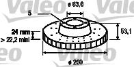 Valeo 186165 - Гальмівний диск avtolavka.club