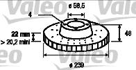 Valeo 186102 - Гальмівний диск avtolavka.club