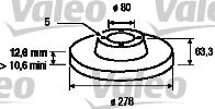 Valeo 186180 - Гальмівний диск avtolavka.club